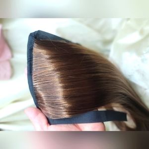 26.77 inch Long Straight Ponytail Extensions With Ties Synthetic Hair Extension